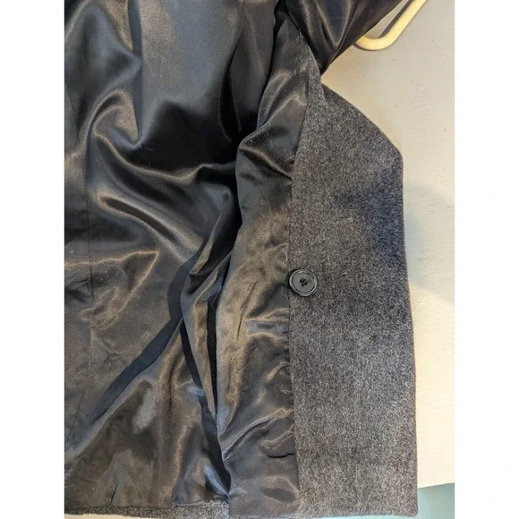 Vtg Glenorba Glenoit Faux Fur Coat Womens Black Brown Trim Winter Cozy Retro USA - Picture 6 of 16